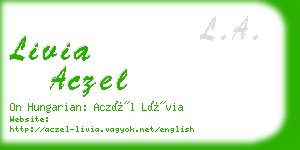 livia aczel business card